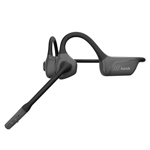 Avantalk Lingo - Auriculares Bluetooth Open-Ear Micrófono con Cancelación de Ruido para PC, Ordenador, Portátil, Teléfono, Cascos Inalámbricos con Reconocimiento del Entorno y Audio aptX HD