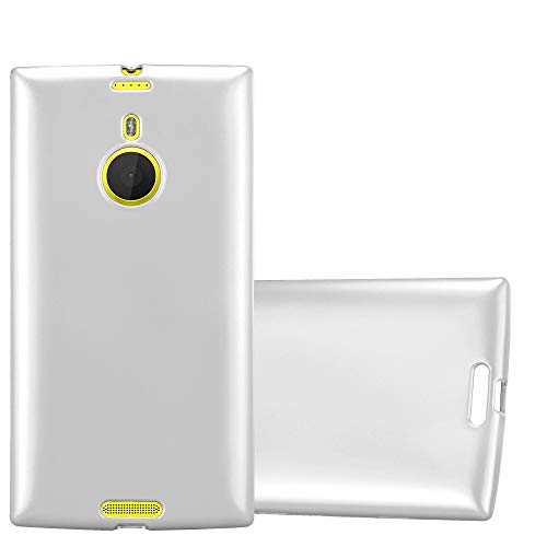 Cadorabo Funda para Nokia Lumia 1520 en Metallic Plateado - Cubierta Proteccíon de Silicona TPU Delgada e Flexible con Antichoque - Gel Case Cover Carcasa Ligera