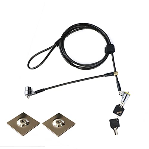 Cable de seguridad para ordenador portátil, cable de acero con cerradura antirrobo de 1.9 m, smartphone, tableta LCD/teléfono móvil