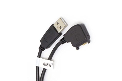 vhbw Cable Datos USB para Nokia N73, N80, N90, N91, N92, N93 móvil Negro