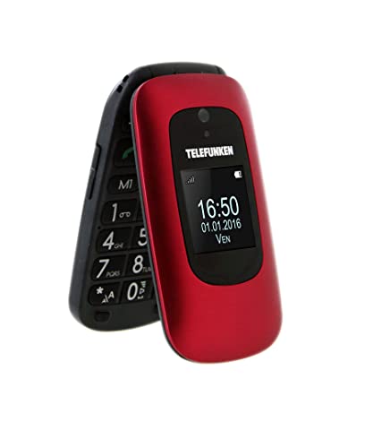 Telefunken TM250 - Teléfono móvil, Rojo