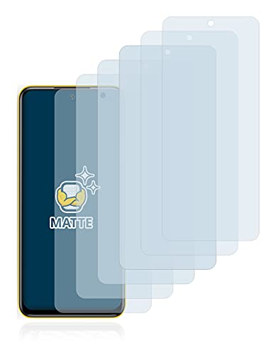 BROTECT Protector Pantalla Anti-Reflejos compatible con Xiaomi Poco M3 Pro 5G (6 Unidades) Película Mate Anti-Huellas