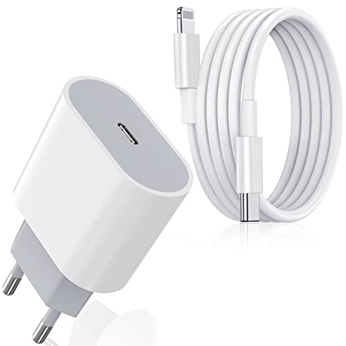 【Apple Certificado MFi】Cargador rápido de Pared para iPhone 20W PD Tipo C con 2M Cable USB C a Lighting Compatible con iPhone 13/13 Pro Max/13Pro/12/12 Pro Max/12Pro/SE/11/XR/XS Max/X/8 Plus/8/iPad