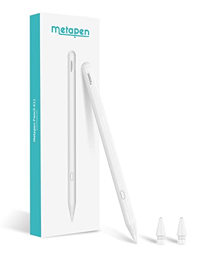 Metapen A11 Lápiz para iPad 2018-2023, Carga Rápida, Hotkey Bluetooth, Rechazo de Palma, Detección de Inclinación, iPad Pencil Compatible con iPad 6/7/8/9/10, iPad Pro 11