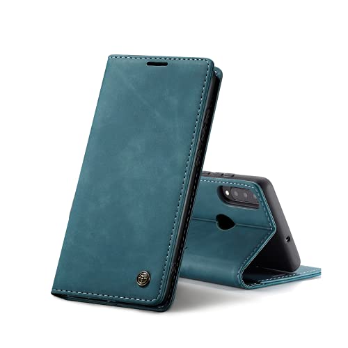 Chocoyi Compatible Funda Huawei P30 Lite Flip Leather Edition,magnético, función de Soporte y Ranuras para Tarjetas-Azul