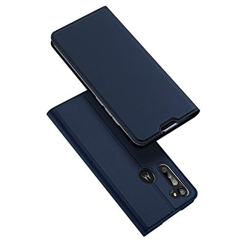 BaiFu Funda para Motorola Moto G8 Power Wallet Case Protector Cuero Sedoso Ultrafino Magnético Billetera Carcasa Compatible con Motorola Moto G8 Power-Azul