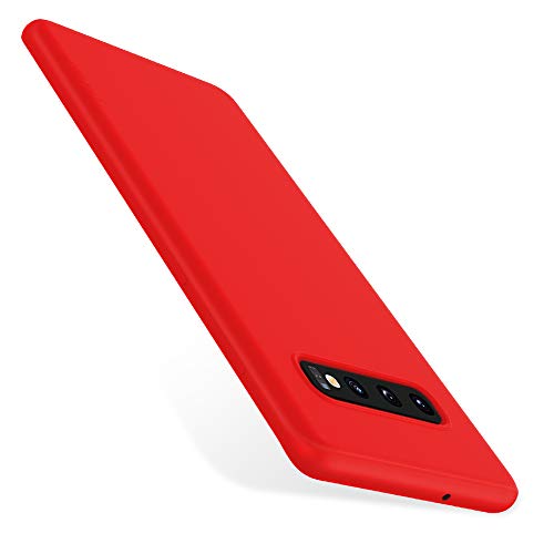X-level Funda para Samsung Galaxy S10 Plus, [Dynamic Serie] Carcasa para Suave Gel Silicona Líquida con Anti-Arañazos y Protección contra Caídas Funda Phone Case para Samsung Galaxy S10 Plus - Rojo