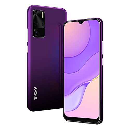 XGODY K30s - Teléfono móvil sin contrato, smartphone Quad Core Android 8.1 con pantalla de 6,3 pulgadas, doble SIM 1 GB + 8 GB 64 GB ampliable, cámara de 5 MP + 5 MP, Face ID GPS 3G (lila)