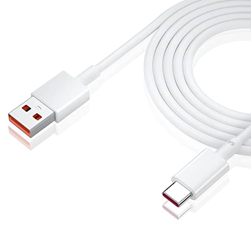 Cable USB C 2M,65W 6A Cable USB C para Mi 11 Ultra,Cable de Carga Max120W para Xiaomi 13/12/11T Pro,Cable USB C de Carga rápida para Xiaomi Pad 5/11T/Mi 11i/11/10T Lite/10 Pro/Redmi Note 12S 11 11S 10