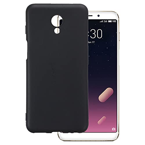 Para Meizu M6S 2018 Ultra Thin Phone Case, Gel Pudding Funda de silicona suave para Meizu S6 5.7 pulgadas (negro)