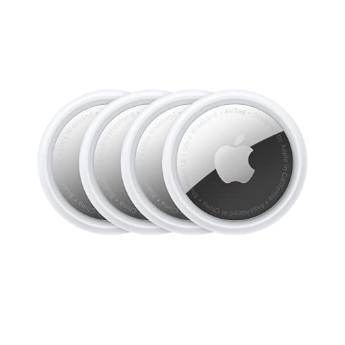 Apple AirTag (4 Pack) AirTag, Silver, White, iOS, W126169536 (AirTag, Silver, White, iOS 14.5, IP67, CR2032, 3.19 cm, 8 mm)