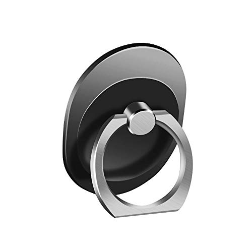 Nigoz - Soporte de anillo de teléfono universal para teléfono móvil, soporte de anillo de agarre para teléfono móvil, rotación de 360°, 1 unidad, color negro, conveniente y práctico, buena calidad