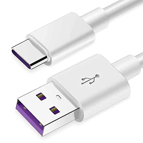OcioDual Cable USB Tipo C 1,5m 4.2A 120BA Blanco de Carga y Datos Cargador Rápido Quick Charge para Telefonos Moviles