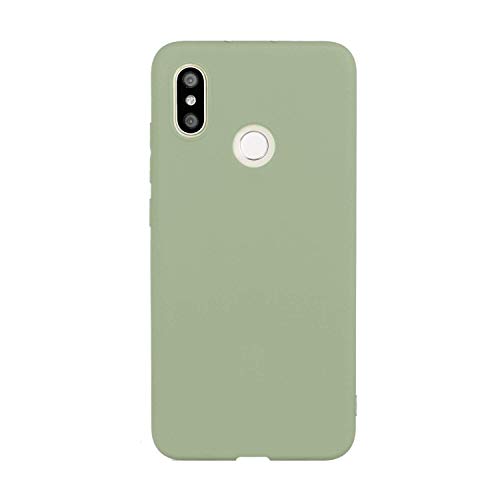CUZZCASE Funda para Xiaomi Mi 8+{Protector de Pantalla de Vidrio Templado} Carcasa Silicona Suave Gel Rasguño y Resistente Teléfono Móvil Cover-Matcha