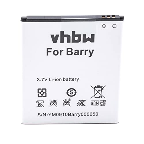 vhbw Li-Ion batería 2000mAh (3.7V) para teléfono móvil Smartphone Wiko Rainbow Lite, Stairway, Bloom, Barry y BTY26182, BTY26182MOBISTEL/STD.
