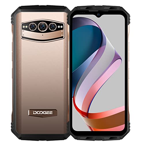 DOOGEE 5G Teléfono Resistente V30T, Dimensity 1080 12GB+256GB, 6.58'' 120Hz FHD+, 108MP Triple Cámara (Visión Nocturna 20MP), Batería 10800mAh, Android 12 Smartphone Impermeable, NFC GPS Oro