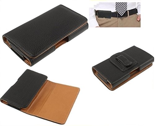 DFV Mobile - Case Belt Clip Synthetic Leather Horizontal Premium for LG Magna LTE - Black