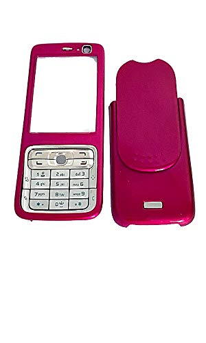 Nokia N73 móvil nuevo caso de reemplazo Fascia Housing cubierta de la carcasa delantera y trasera Cubierta de la batería Rosa Caliente / Hot Pink