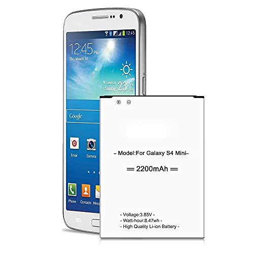 Batería para Samsung Galaxy S4 Mini, 2200mAh de repuesto de batería compatible con Samsung Galaxy S4 EB-B500BE B500AE, LTE GT-i9192 GT-i9195 - Batería de litio para teléfono móvil