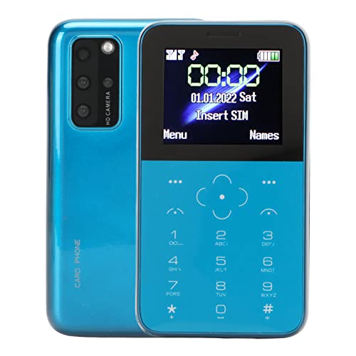 Mini Smartphone 3G, S10P Desbloqueado Teléfono para Niños Teléfono Móvil de Bolsillo 1.5 Pulgadas Ultra Delgado Pequeño Teclado de Respaldo Portátil Teléfono Móvil para Niños Niños Estudiantes (Azul)
