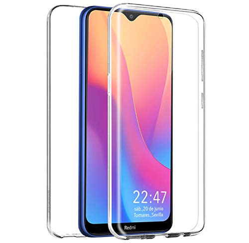 PLANETMOVIL Funda 360 Compatible con [[ Xiaomi Redmi 8 y Redmi 8A ]] Carcasa Doble Cara 360 de Silicona Delantera + Trasera TPU rigido Doble 100% Transparente Enteriza y Completa