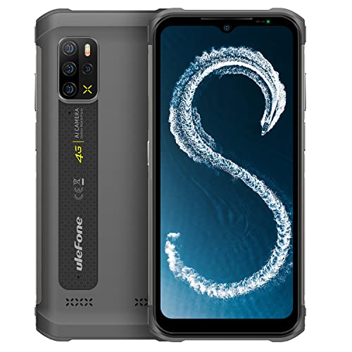 Ulefone Armor 12S Teléfono Móvil Resistente, Helio G99 Octa-Core 8GB+128GB, 6.52'' Android 12 Smartphone, 50MP Cámara Cuatro, HiFi Altavoz, IP68 Waterproof, GPS NFC Carga Inalámbrica Gris