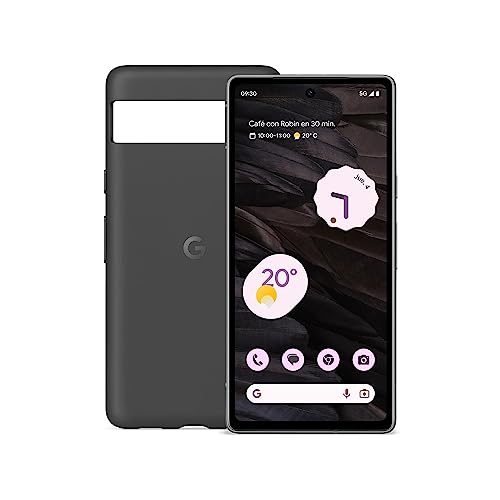 Google Pixel 7a - Teléfono móvil 5G Android Libre con Lente Gran Angular y batería de 24 Horas de duración - Carbón + Funda Pixel 7a - Carbón