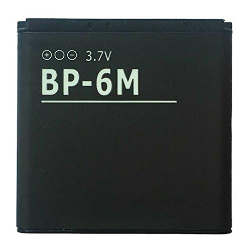 Batería compatible con Nokia BP-6M BP6M N73 N93 9300 6280 alta capacidad 1100 mAh