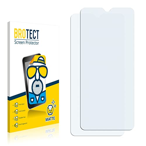 BROTECT Protector Pantalla Anti-Reflejos compatible con Samsung Galaxy A02 (2 Unidades) Película Mate Anti-Huellas