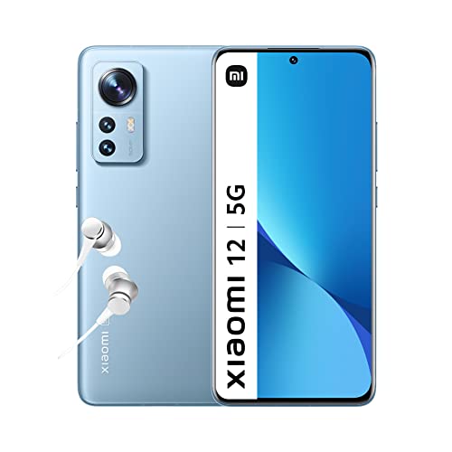 Xiaomi 12 - Smartphone de 8+128GB, Pantalla de 6.28” 120Hz AMOLED, Snapdragon 8 Gen 1, Triple Cámara de 50MP+13MP+5MP, 4500mAh, Blue (Versión ES + 3 años de garantía)