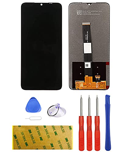 Pantalla LCD compatible con Xiaomi Redmi 9A M2006C3LG , Redmi 9C M2006C3MG ​​​Negro Táctil Reemplazo Reparación Repuesto Ensamblaje Digitalizador Con Herramientas Kit 3M Cinta Adhesiva - sin Marco