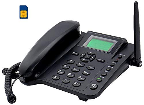 BW 2.4 '' inalámbrico Quadband G/M teléfono móvil de escritorio clásico del TelePhone Para el negocio o la familia (especialmente para la gente más vieja) - negro