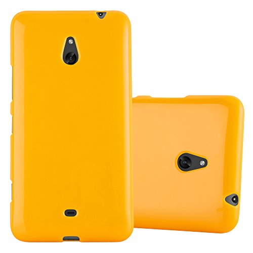 Cadorabo Funda para Nokia Lumia 1320 en Jelly Amarillo - Cubierta Proteccíon de Silicona TPU Delgada e Flexible con Antichoque - Gel Case Cover Carcasa Ligera