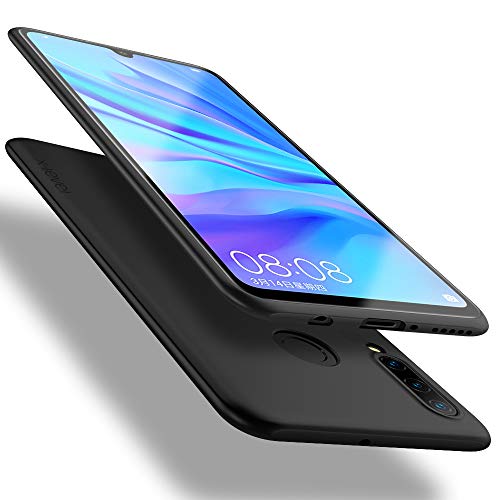 X-level Funda Huawei P30 Lite, [Guardian Series] Suave TPU Gel Silicona Ultra Fina Anti-Arañazos y Protección a Bordes Phone Case Funda Carcasa para Huawei P30 Lite, Negro