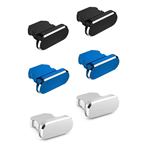 6 piezas Tapón antipolvo para teléfono móvil profesional Tapones Antipolvo Compatible Cubierta Antipolvo de Protege Carga Compatible con iPhone 11, 12, Pro, Max/X/XS/XR, 7, 8 Plus, iPad Mini/Air