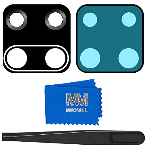 MMOBIEL Vidrio para Lente Cámara Trasera Compatible con Xiaomi Redmi Note 9 / Note 9S - Cristal de la Objetivo Posterior Reemplazo - Incl. Pinzas y Limpiador