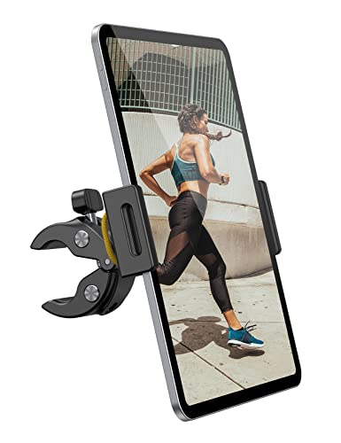 Amazon Brand - Eono Soporte Tableta para Cinta de Correr Bicicleta Estática, 360 Ajustable para Gimnasio Manillar Interior Abrazadera para 4.7-13