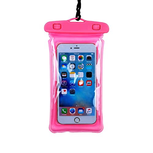Funda flotante impermeable para teléfono móvil de menos de 6 pulgadas para iPhone Samsung Xiaomi, color rosa