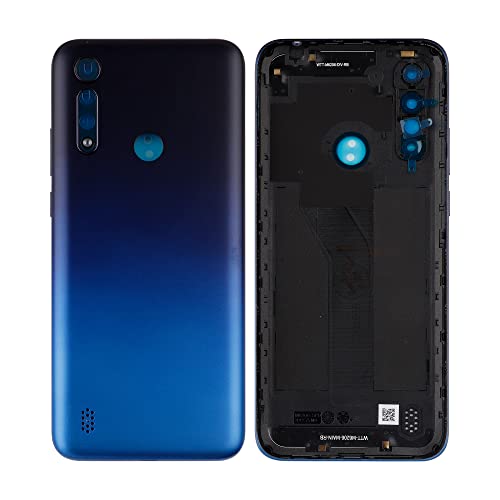 SwarKing Carcasa de batería de repuesto compatible con Moto G8 Power Lite XT2055-2 (azul)