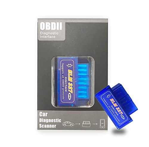 Mini ELM327 Interfaz de diagnóstico Bluetooth OBDII OBD-II para Análisis y Detección de Fallas en tu Auto, OBD2, Compatible con Aplicaciones de diagnóstico móvil Android e iOS