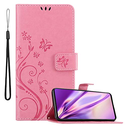 Cadorabo Funda Libro para Samsung Galaxy A71 en Rosa Floral – Cubierta Proteccíon en Diseño de Flor con Cierre Magnético, Función de Suporte e 3 Tarjeteros - Etui Case Cover Carcasa