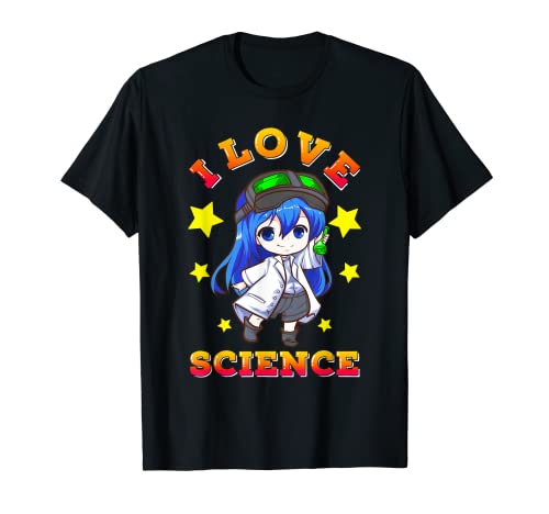 Me encanta la ciencia japonesa manga chica móvil teléfono Camiseta