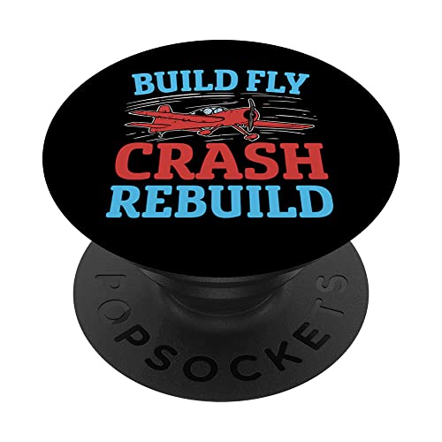 Construir Fly Crash Reconstruir RC Avión Modelo Avión PopSockets PopGrip Intercambiable