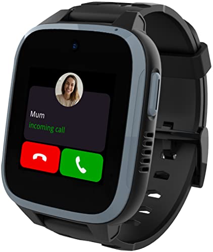 XPLORA XGO 3 - Teléfono Reloj 4G para niños - Llamadas, Mensajes, Modo Colegio, SOS, GPS, Cámara y Podómetro - Incluye 2 años de garantía (Negro)