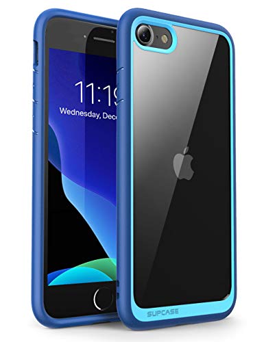 SUPCASE Funda para iPhone SE 2022 2020 iPhone 8 iPhone 7 [Unicorn Beetle Style Series] Carcasa Transparente Anti-Choques y Anti-Arañazos Case - azul