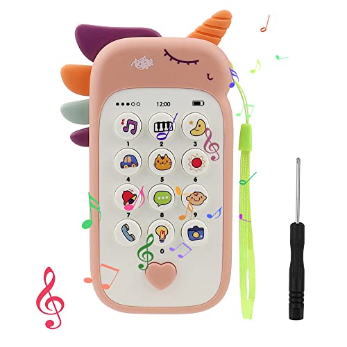 Juguete Musical para bebé Juguete para teléfono Inteligente Juguete para niños a Partir de 6 Meses Regalo con Canciones Sonidos Texto y Luces Intermitentes