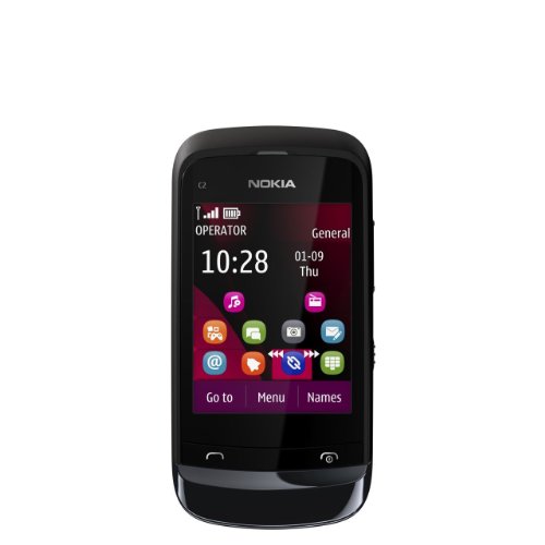 Nokia Vodafone Pay C2-02 - Teléfono móvil con pantalla táctil y tipo de pago, color negro