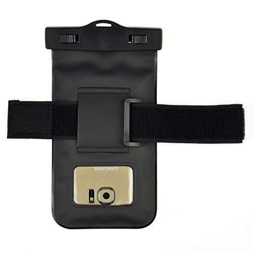 DFV mobile - Funda y Brazalete Acuatico Protector Playa Sumergible Universal 10M Impermeable para Nokia 603 - Negra