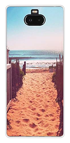 1001coques - Carcasa de silicona para Sony Xperia 10, diseño de Camino de playa