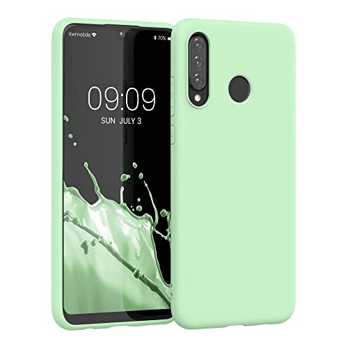 kwmobile Carcasa para Huawei P30 Lite Funda - Ultrafina de TPU y Silicona con Bordes elevados anticaídas - Menta Mate